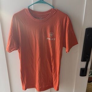 Ariat Men’s Orange Crew Neck Logo Tee
